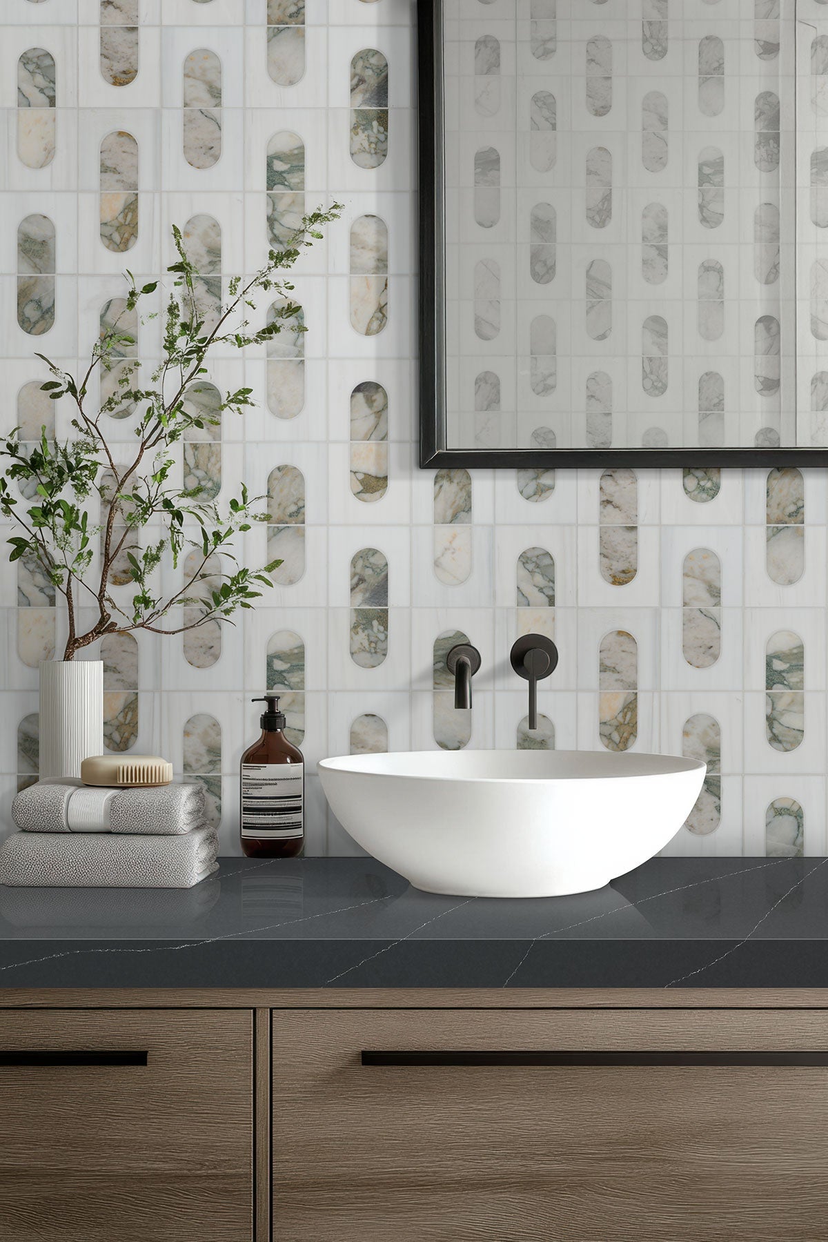 MSI Bianco Dolomite Moderno Polished Mosaic