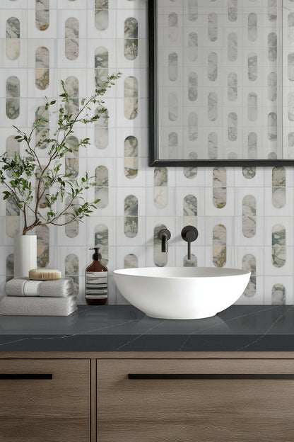 MSI Bianco Dolomite Moderno Polished Mosaic