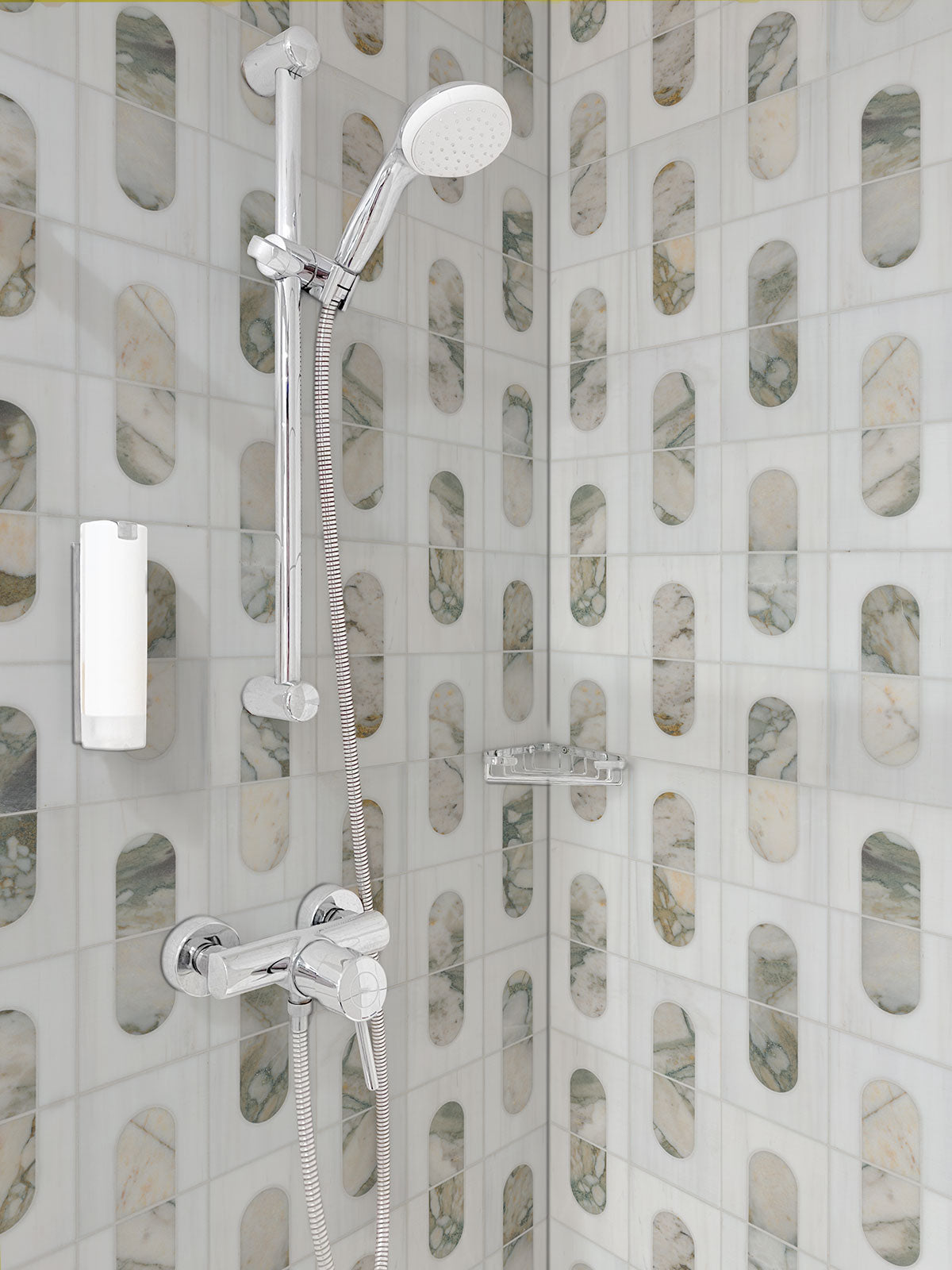 MSI Bianco Dolomite Moderno Polished Mosaic