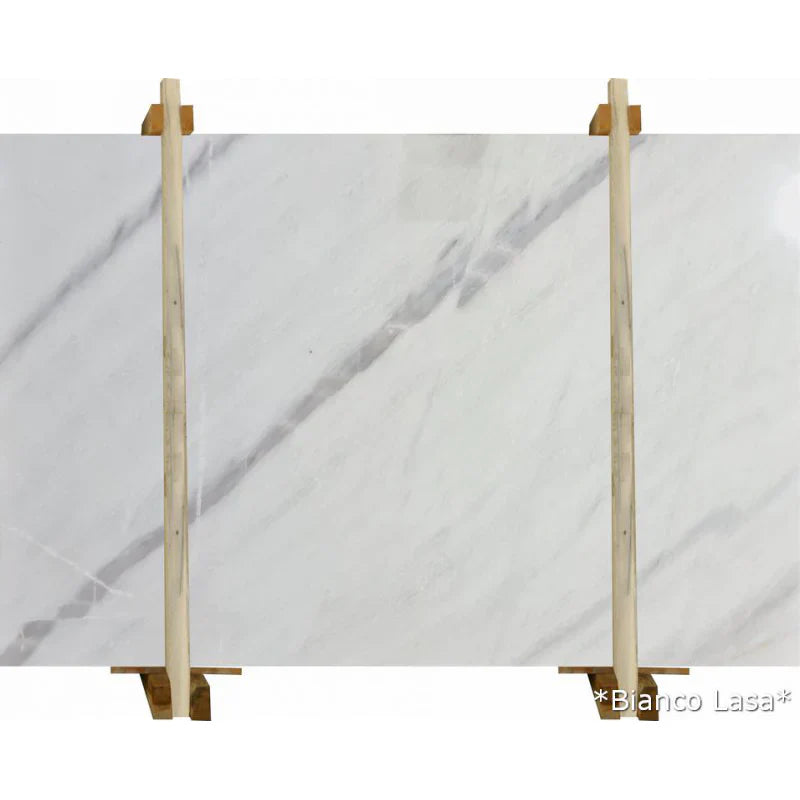 Bianco Lasa White Bookmatching Marble Slabs Polished - Full Truckload