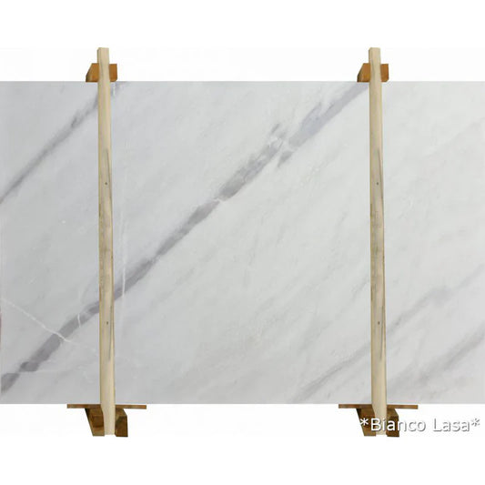 Bianco Lasa White Bookmatching Marble Slabs Polished - Full Truckload