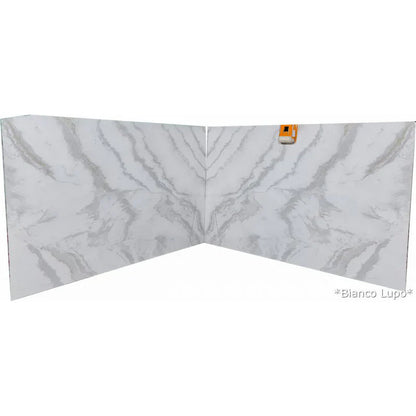 Bianco Lupo White Bookmatching Marble Slab