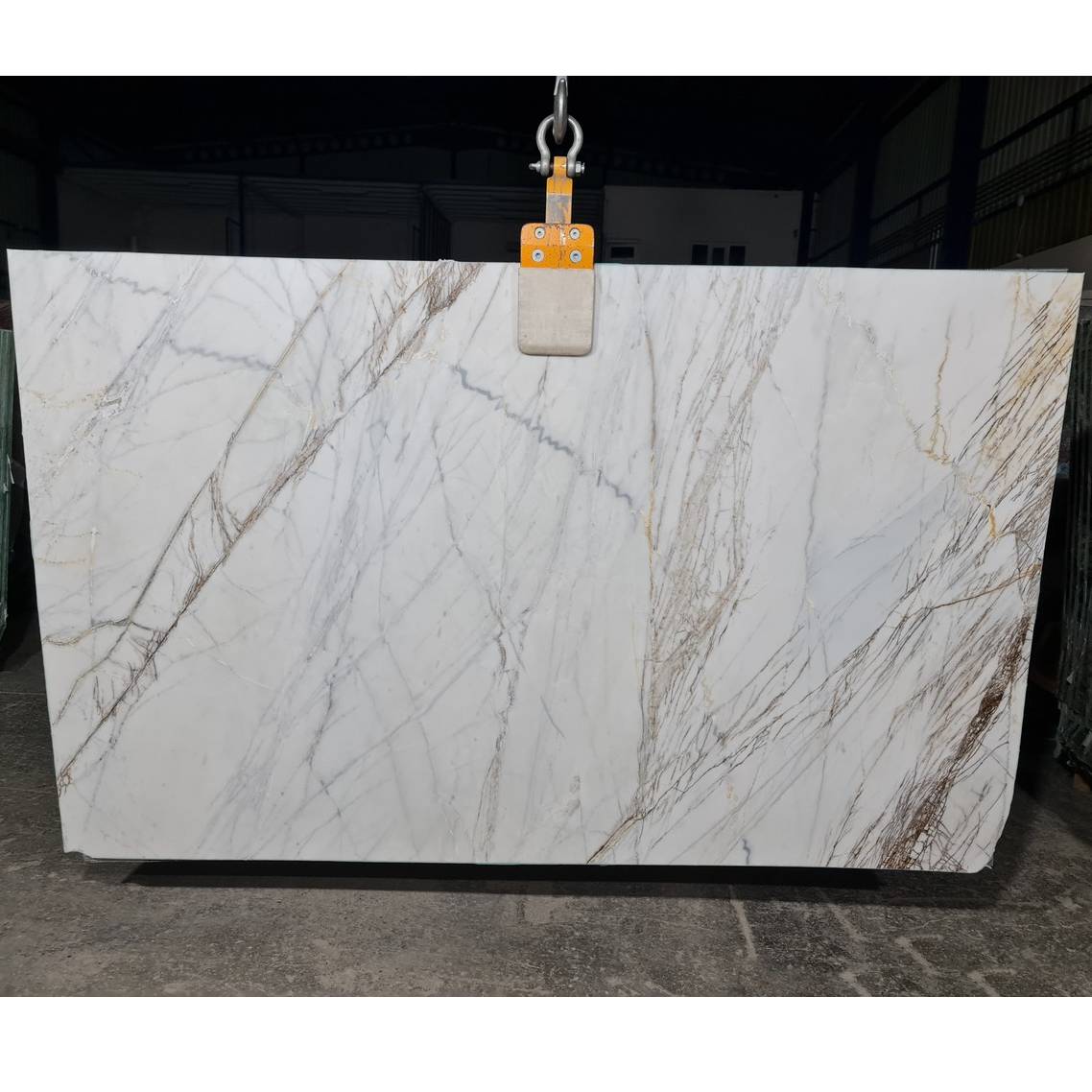 Bianco Rigata Exotic Bookmatching Polished Marble Slab