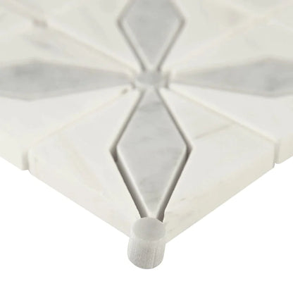 MSI Bianco Starlite Polished Marble Mosaic Tile 12"x12"