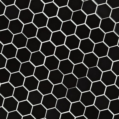 MSI Black Matte Hexagon 2” Mosaic Tile