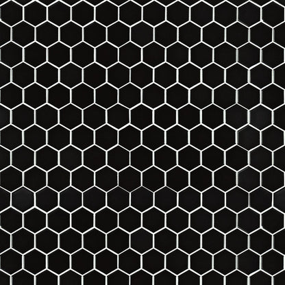 MSI Black Matte Hexagon 2” Mosaic Tile