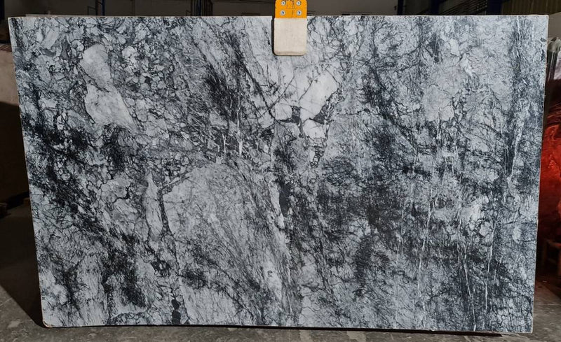 Black Cloud Exotic Bookmatching Polished Marble Slab