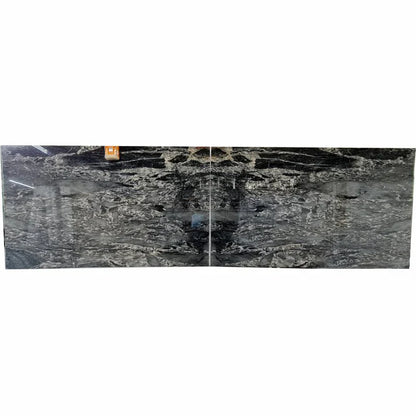 Black Leopard Bookmatching Polished Marble Slab