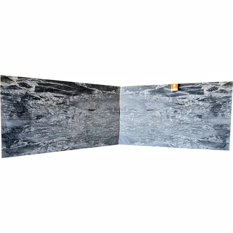 Black Leopard Bookmatching Polished Marble Slab