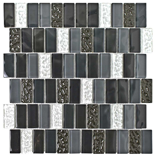 Black Sand, 1" x 2" - Glass Tile - view 7