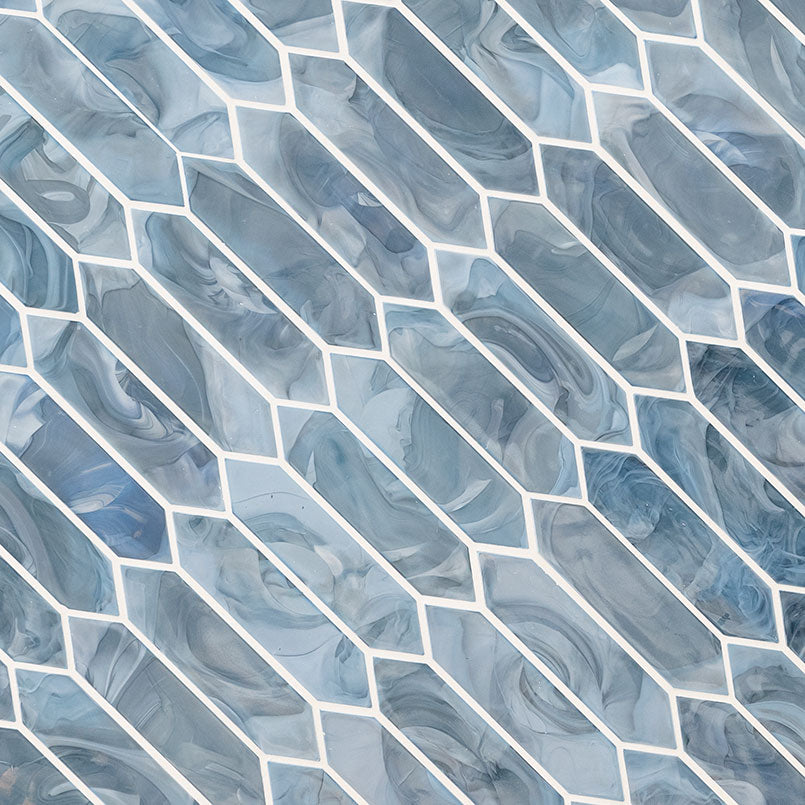 MSI Blue Shimmer Picket Glass Tile