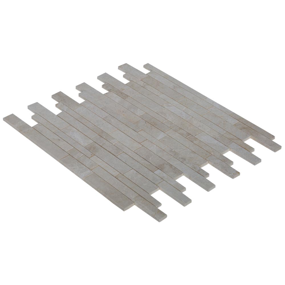 botticino marble mosaic random polished 12"x12" SKU-20012337 angle view