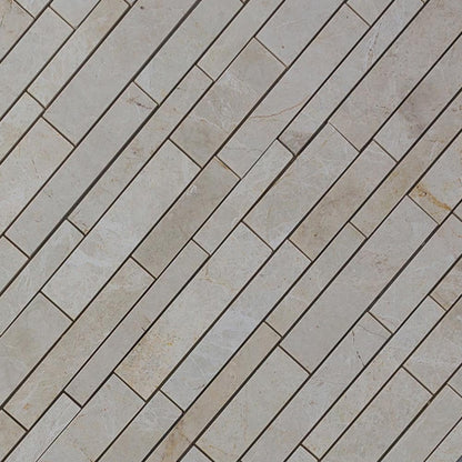 botticino marble mosaic random polished 12"x12" SKU-20012337 close view