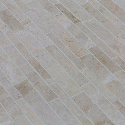 botticino marble mosaic random polished 12"x12" SKU-20012337 close view of product with joint