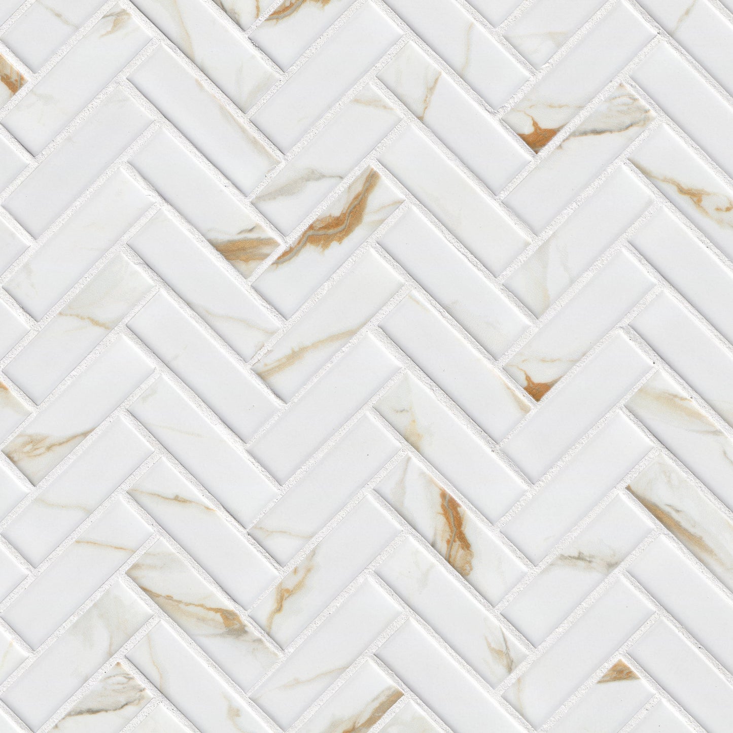 MSI Calacatta Gold Matte 1x3 Herringbone