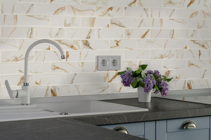 MSI Calacatta Gold Matte 2x6 Subway Tile