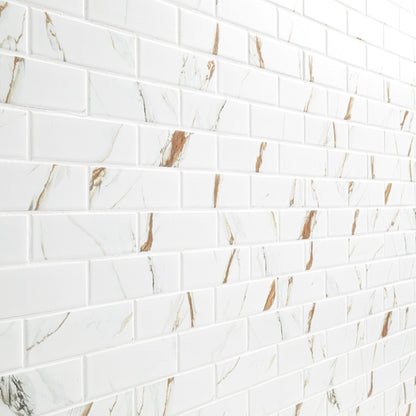 MSI Calacatta Gold Matte 2x6 Subway Tile