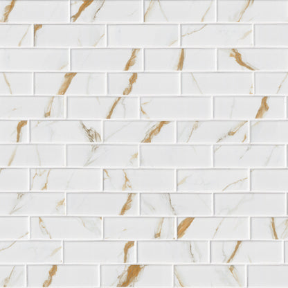MSI Calacatta Gold Matte 2x6 Subway Tile