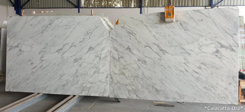 Calacatta Oro White Bookmatching Marble Slab