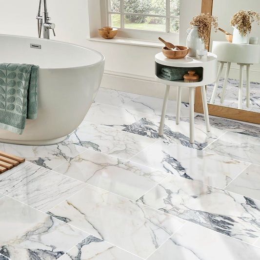 Calacatta Verde Marble Polished Floor and Wall Tile