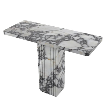 Calacatta Viola Marble Designer Console Polished (W)15" (L)40" (H)32" angle view