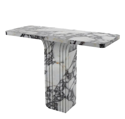 Calacatta Viola Marble Designer Console Polished (W)15" (L)40" (H)32" angle view
