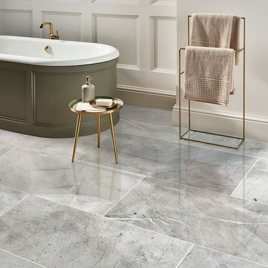 Caldia Gray Marble Polished Floor and Wall Tile