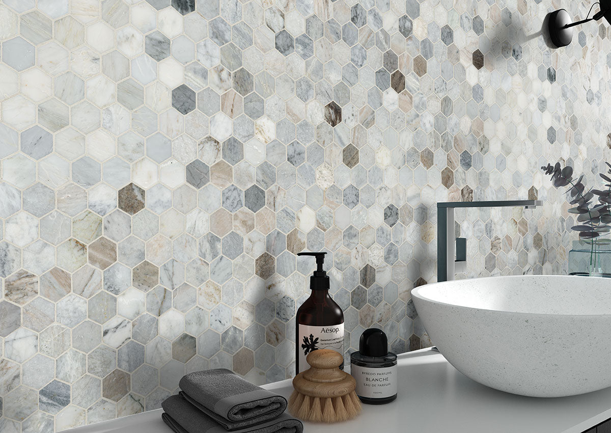 MSI Capri Blue 2" Hexagon Mosaic Tile