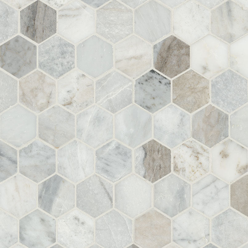 MSI Capri Blue 2" Hexagon Mosaic Tile