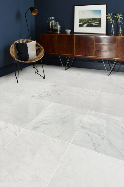 Carrara White Marble Polished Floor and Wall Tile