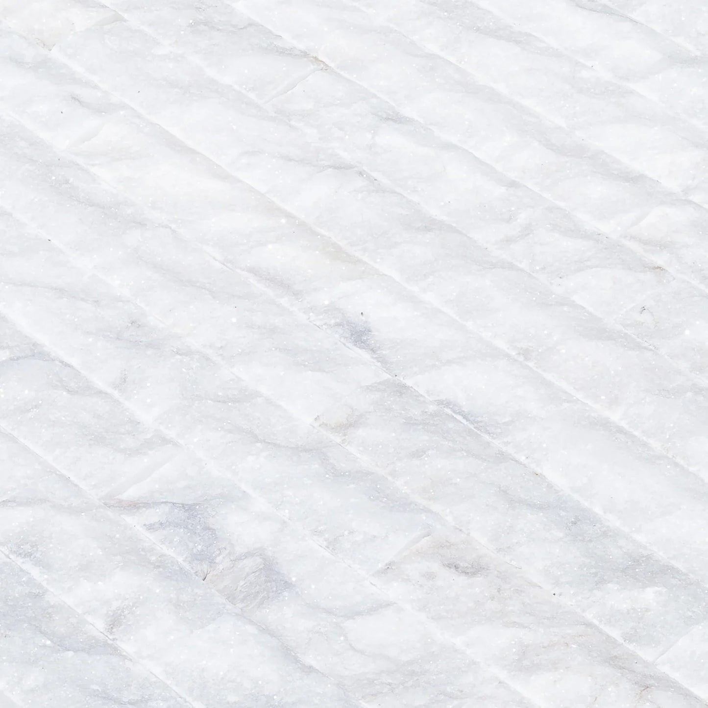 Carrara White 4"xFree Length Split-face Natural Marble Wall Tile