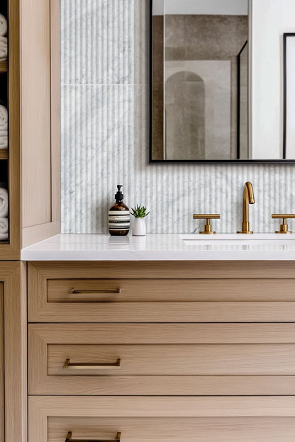 MSI Carrara White Milano Ribbo 12x24 Honed