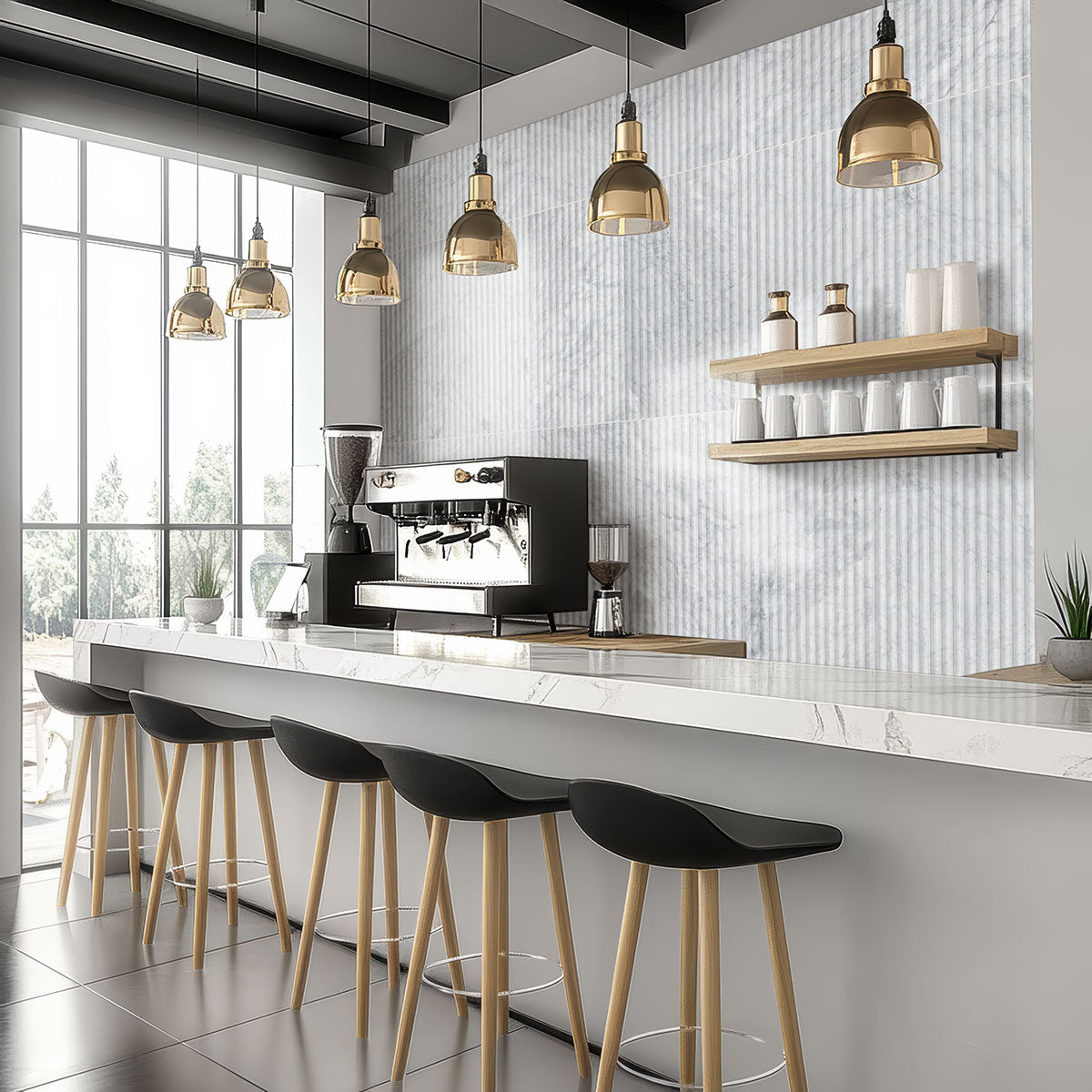 MSI Carrara White Milano Ribbo 12x24 Honed