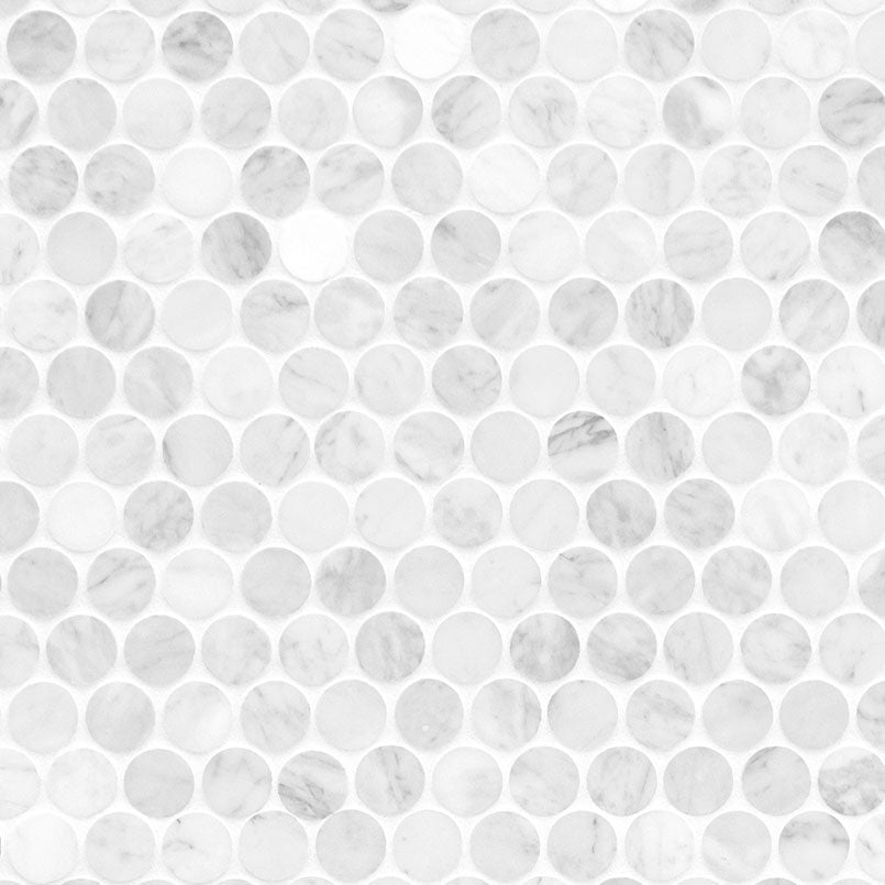 MSI Carrara White Round Pattern Honed
