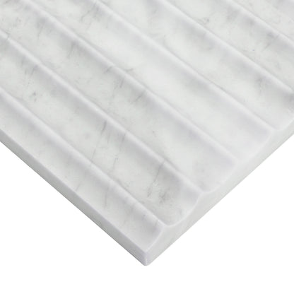 MSI Carrara White Valentino Fluto 12x24 Honed