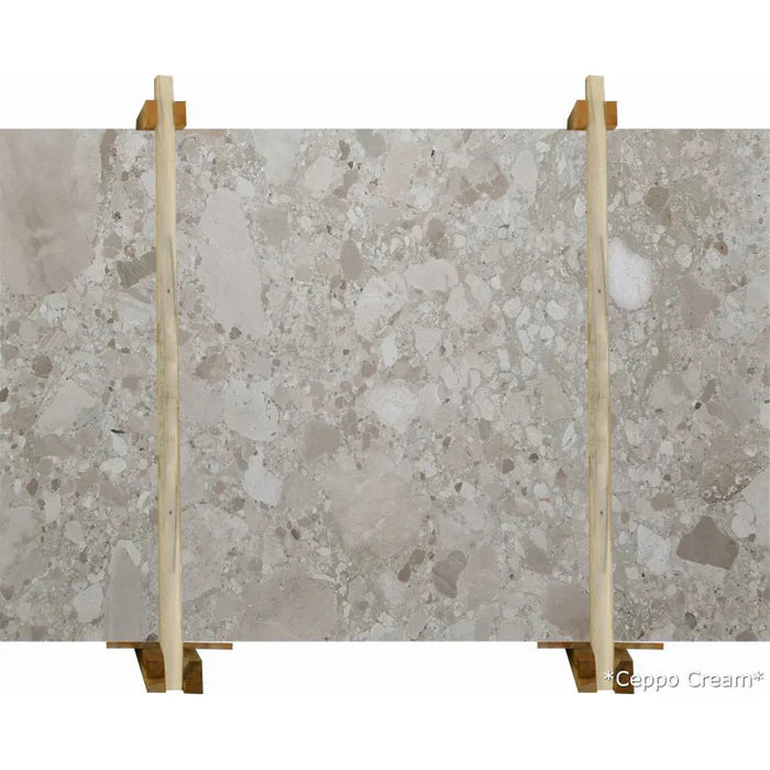 Ceppo Cream Conglomerate Bookmatching Marble Slab