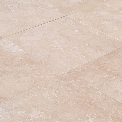 Classic Light Travertine Honed Floor and Wall Tile SKU-CLT24x24HF floor view