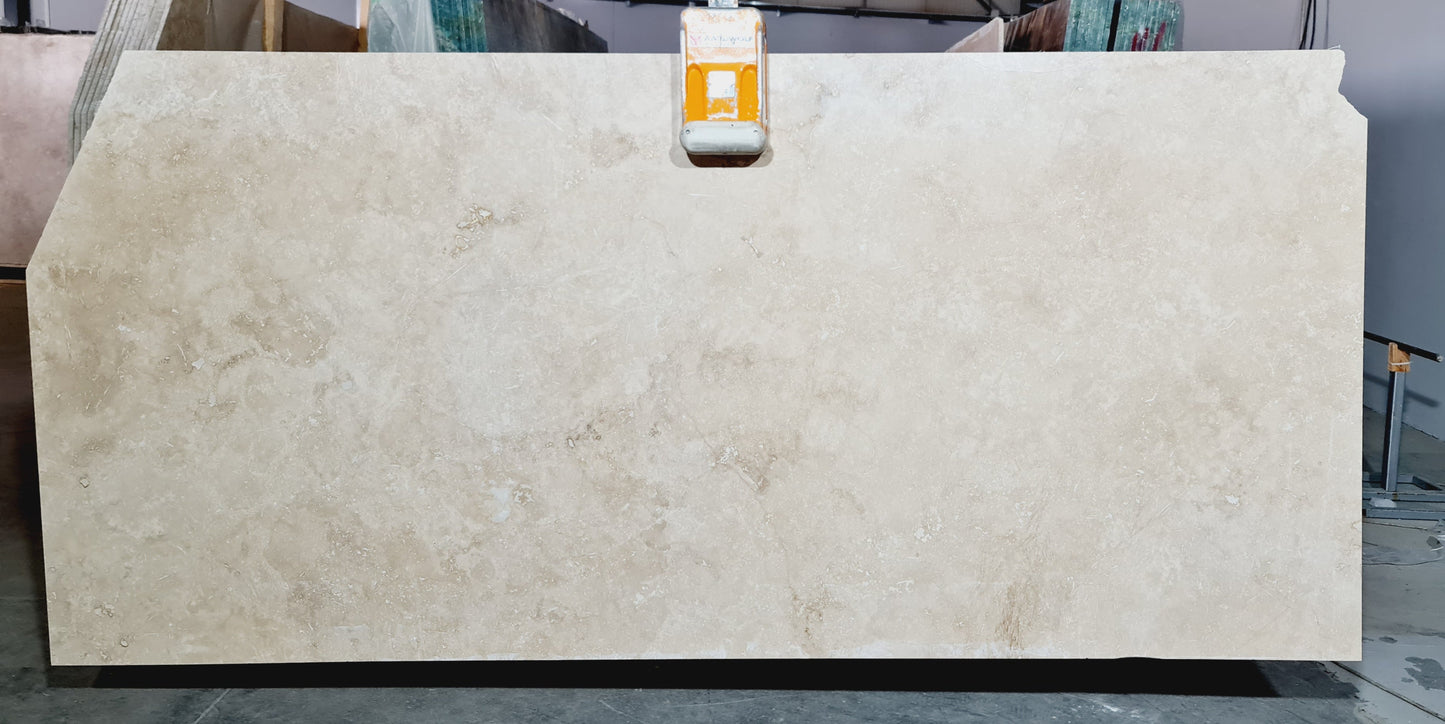 Cream Honed Travertine Slab