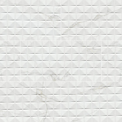 MSI Dymo Calacatta Stripe White 12x24