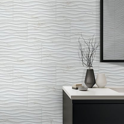 MSI Dymo Calacatta Wavy White 12x24