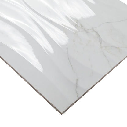 MSI Dymo Calacatta Wavy White 12x24