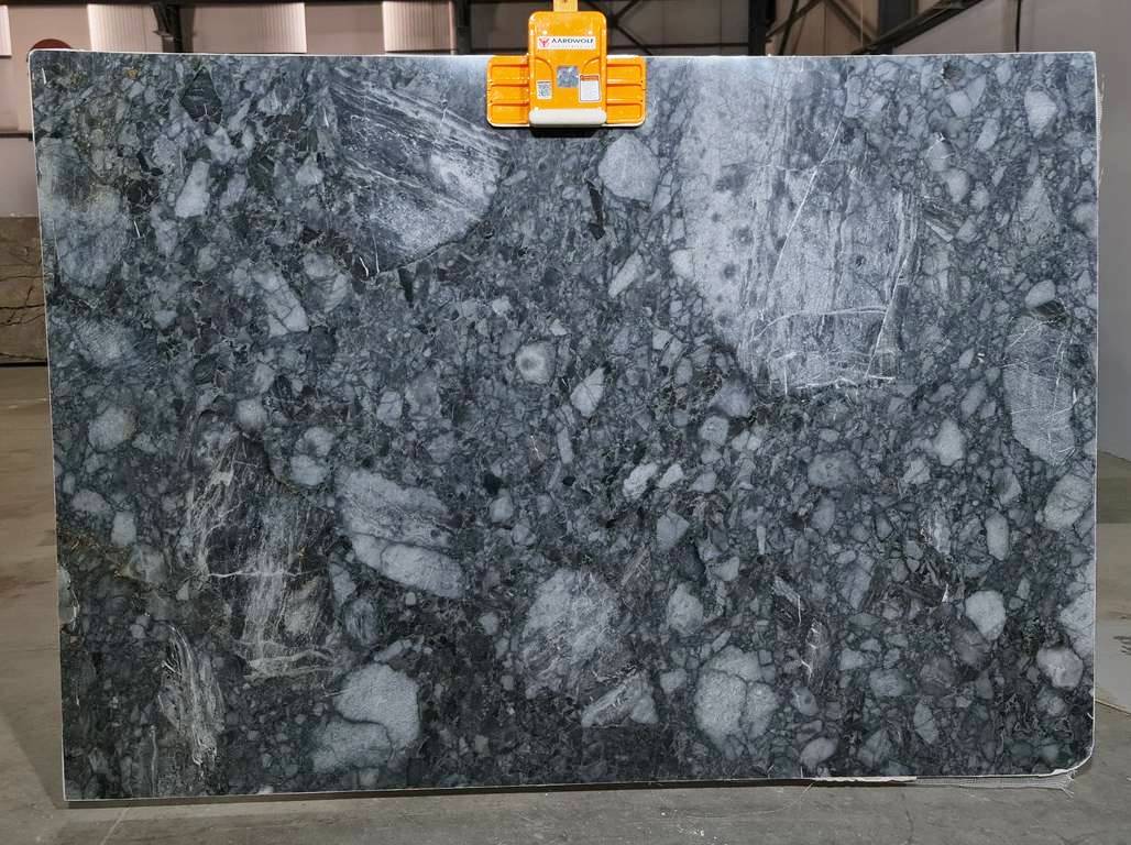 Elegance Gray Bookmatching Polished Marble Slab