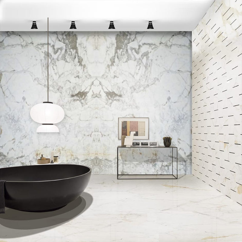 Fantasia White Exotic Marble Polished Floor and Wall Tile