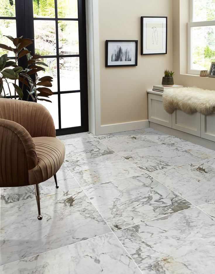 Fantasia White Exotic Marble Polished Floor and Wall Tile