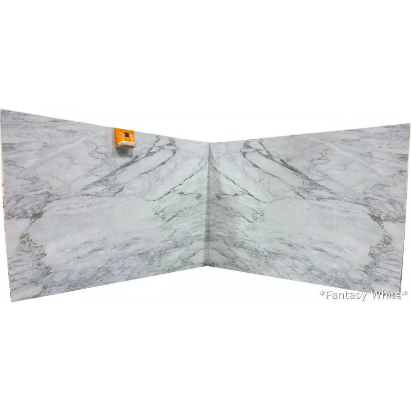 Fantasy White Bookmatching Polished Marble Slab