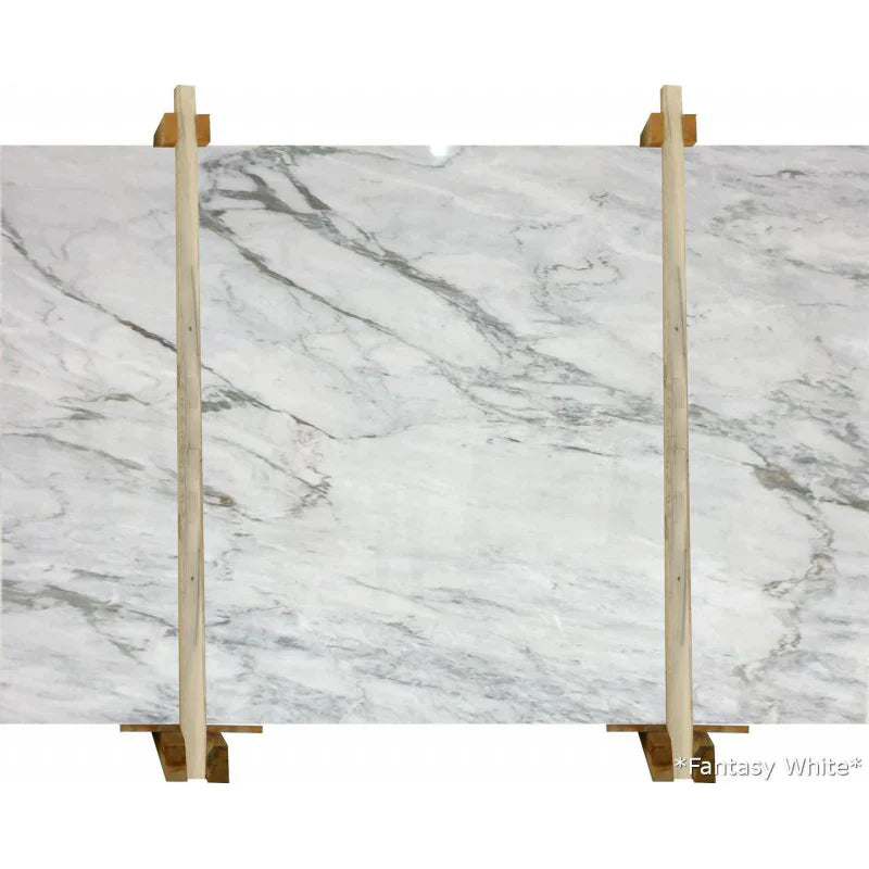 Fantasy White Bookmatching Polished Marble Slab