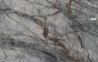 Flexible Gray Exotic Bookmatching Polished Marble Slab