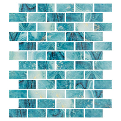 Forest Aqua, 1" x 2" - Glass Tile - view 10
