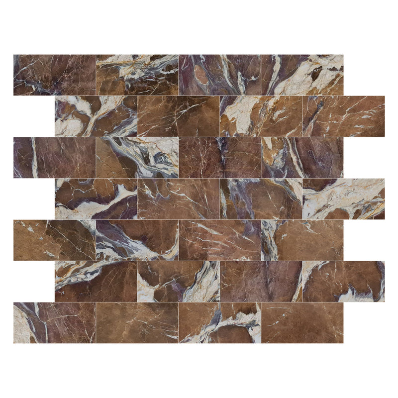 Fusion Berry Exotic Marble Polished Floor and Wall Tile