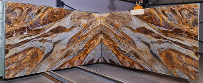 Fusion Blue Exotic Bookmatching Polished Marble Slab